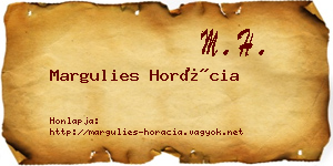 Margulies Horácia névjegykártya